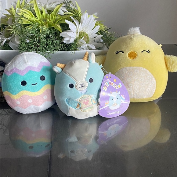 Squishmallows Other - NEW🌈 Squishmallows Easter Plush Chicken, Domingo Goat, Painted Egg